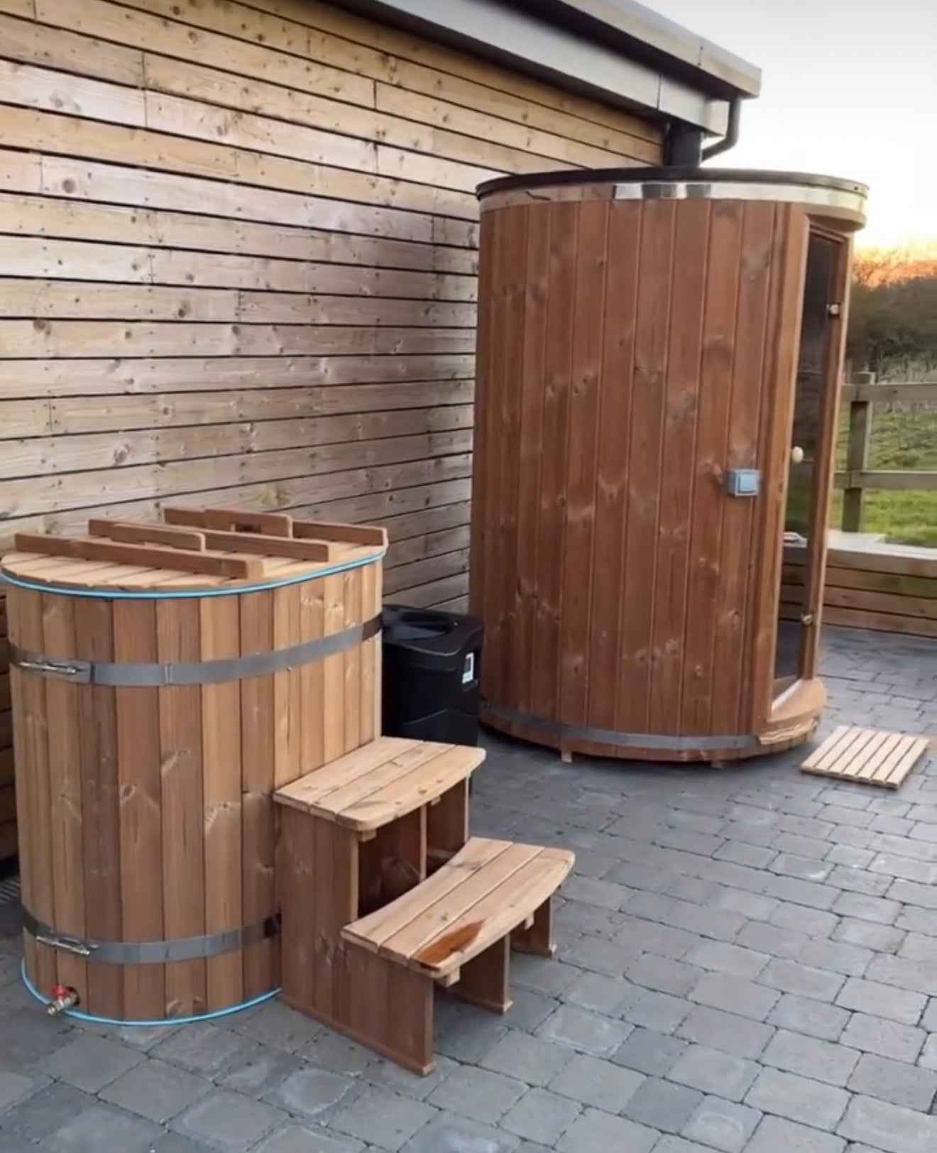 Thermowood, indoor or out — Helix Ice Bath — Round and Oval