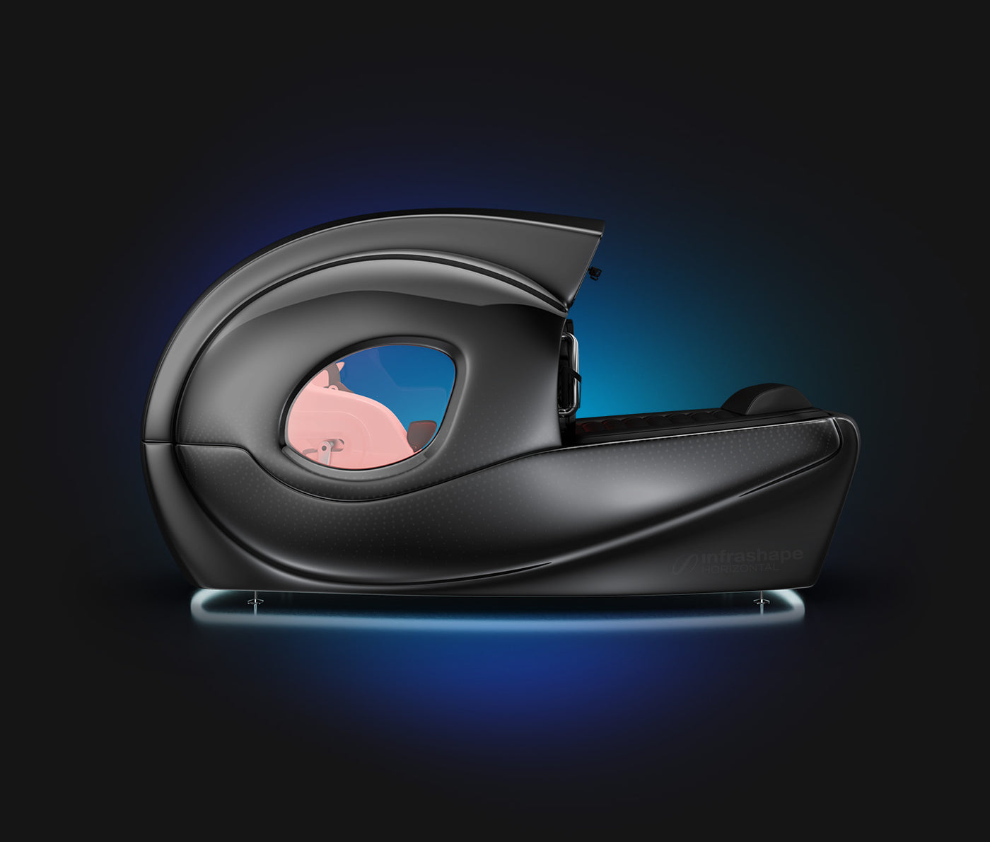Recumbent, low-impact position — Infrashape Horizontal — Vacuum Recumbent Bike