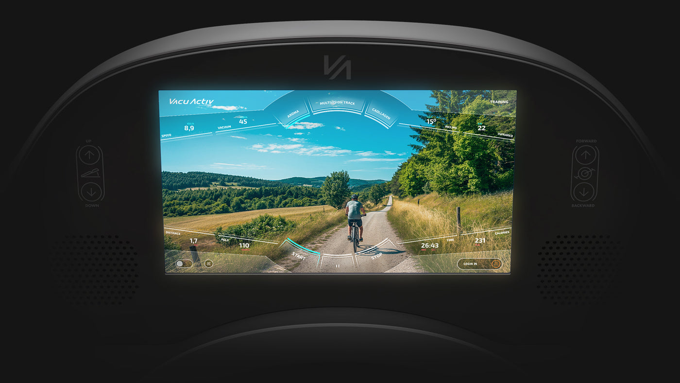 15.6-inch Multivision screen — Infrashape Horizontal V2 — Vacuum Recumbent Bike